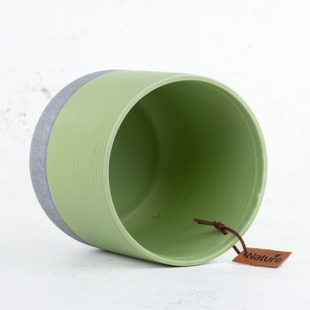 Evie Pot, Light Green, 15.5x14cm