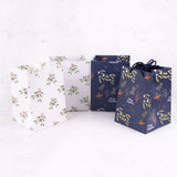 Porto Bag, Mistletoe & Berries, Navy, Pack x 10