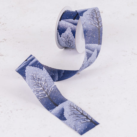 Ribbon, Iced Birch, Dark Blue, 38mm x 10m