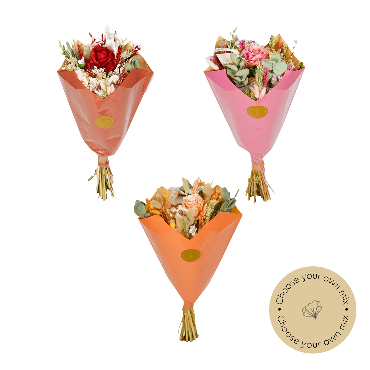 Pre-Order Romantic Bouquet medium, you select, box x 8 bouquets