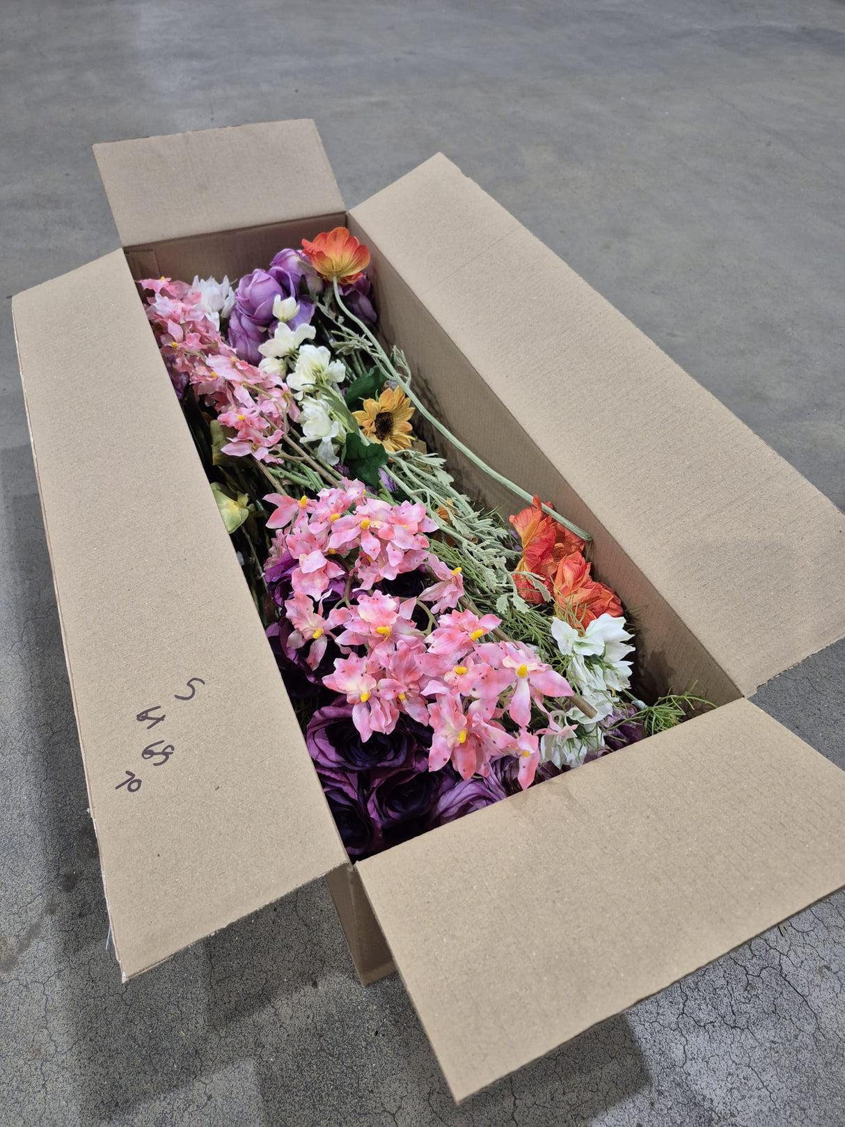 Faux Flowers, End of Line Clearance Boxes, 50 stems