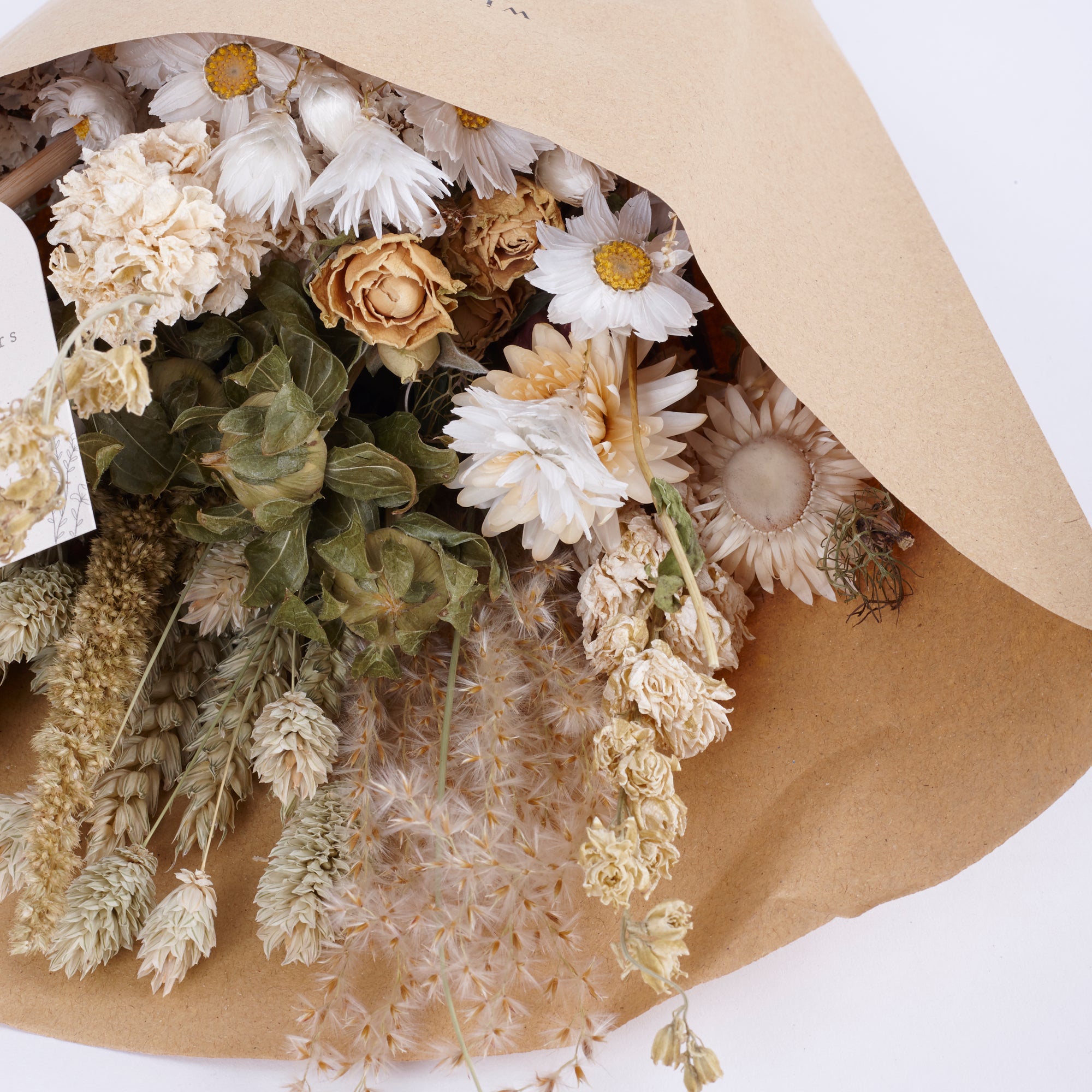 Dried Flowers Bouquet Natural Daisy - 40 PCS Daisies Dried Sunflowers, Dry Bridal Bouquet - Natural Boho Range