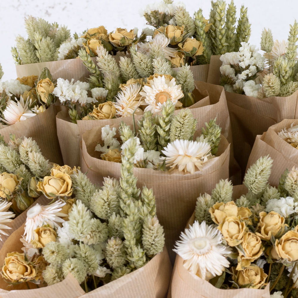 Dried Flowers Bouquet Natural Daisy - 40 PCS Daisies Dried Sunflowers, Dry Bridal Bouquet - Natural Boho Range
