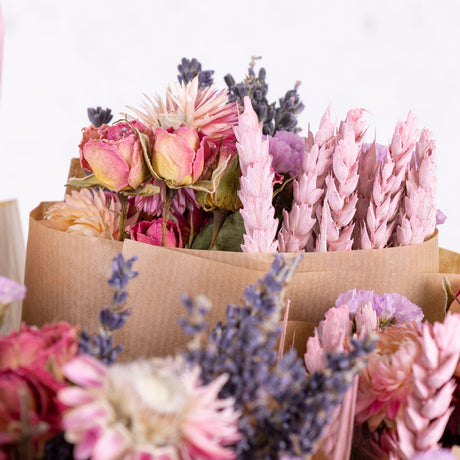Bucket, Wildflower Bunches, Pink