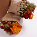 Bucket, Wildflower Bunches, Dried, Orange