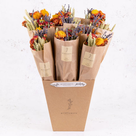 Wildflower Mixed Bunch Bucket, Orange