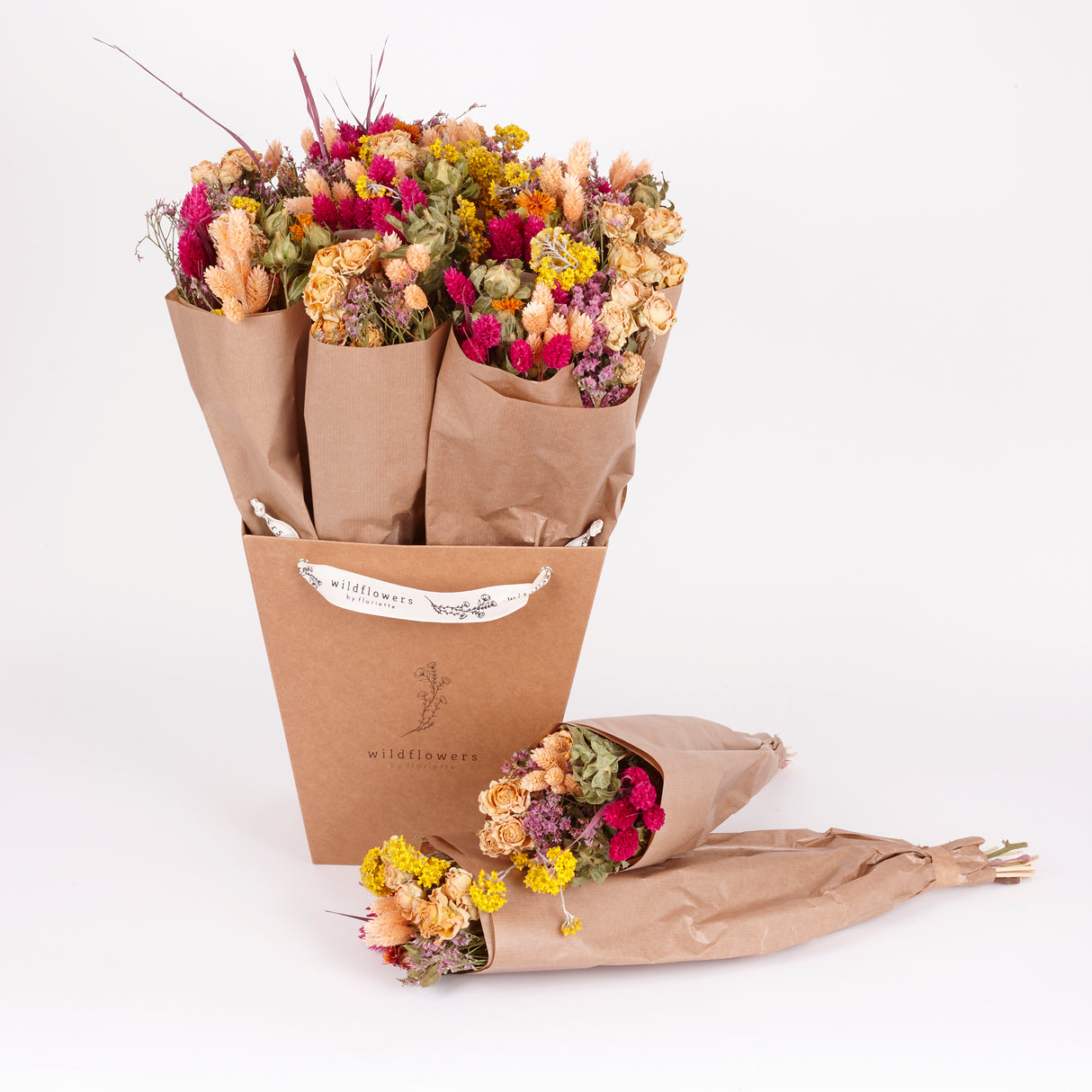 Bucket, Wildflower Bunches, Dried, Summer Crush