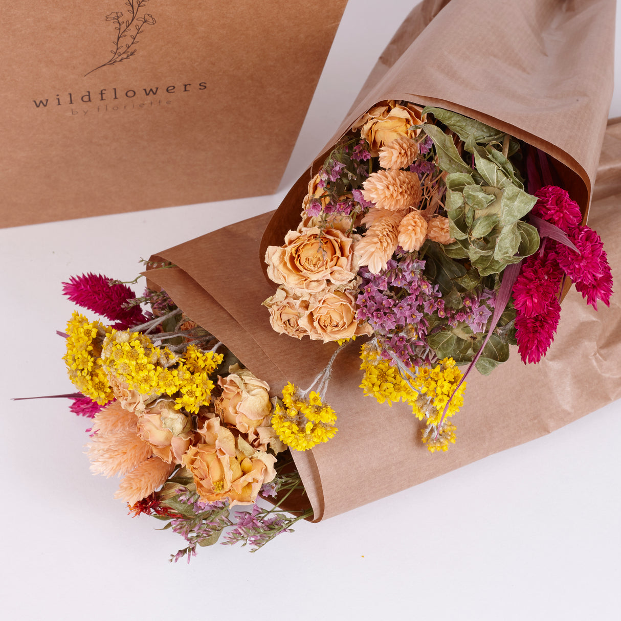 Bucket, Wildflower Bunches, Dried, Summer Crush