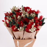 Bucket, Wildflower Bunches, Dried, Holiday Cheer