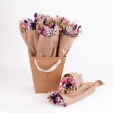 Bucket, Wildflower Bunches, Dried, Purple Glow