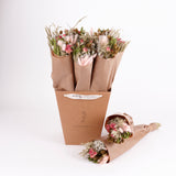 Bucket, Wildflower Bunches, Dried, Pink Elegance