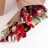 Bucket, Wildflower Bunches, Dried, Red Allure
