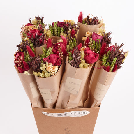 Bucket, Wildflower Bunches, Dried, Wild Berry