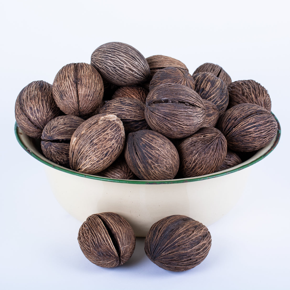 This image shows a bowl full of Mintolla balls set against a white background