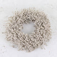 Wreath, Linen Herb, Preserved, Misty White, 45cm