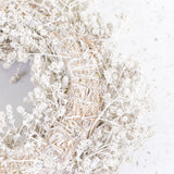 Wreath, Linen Herb, Preserved, Misty White, 45cm