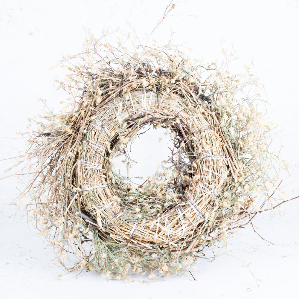 Rough Mountain Wreath, Natural Brown, 30cm Diameter