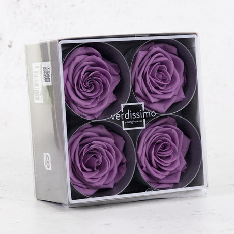 Rose Heads, Preserved, Premium, Lilac, Box x 4