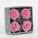 Rose Heads Preserved Premium Pastel Pink Box 4