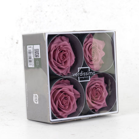 Rose Heads Preserved Prem. Cherry Vintage Box 4