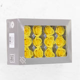 Rose Heads, Preserved, Mini, Bright Yellow, Box 12