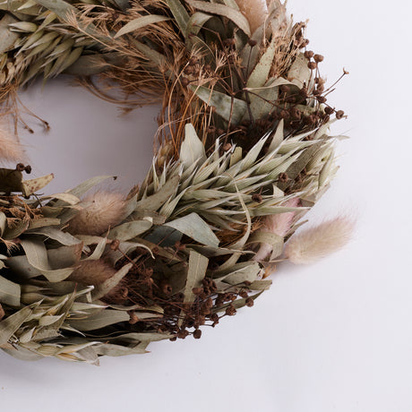 Harvest Wreath, Dried, Natural, 20cm Diameter