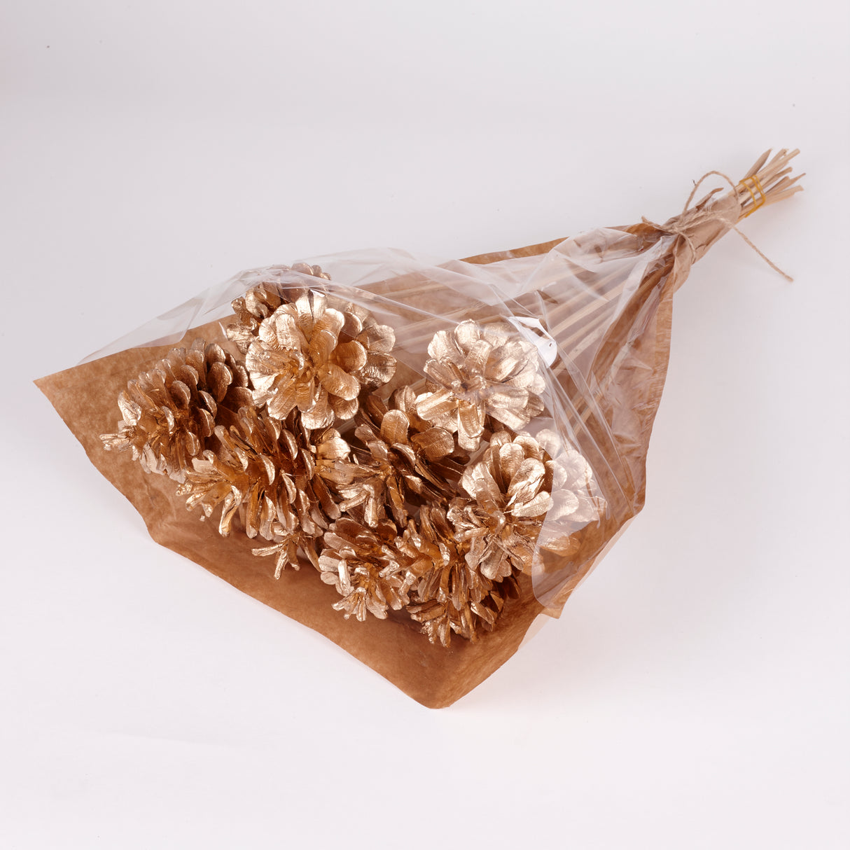 Pine cone on Pick, Gold, Bunch x 12