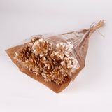 Pine cone on Pick, Gold, Bunch x 12
