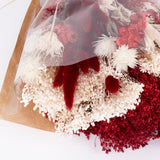 Fantasy Vertical, Dried & Bleached Bouquet, Burgundy, Medium
