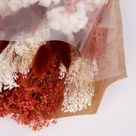 Fantasy Vertical, Dried & Bleached Bouquet, Terracotta, Medium