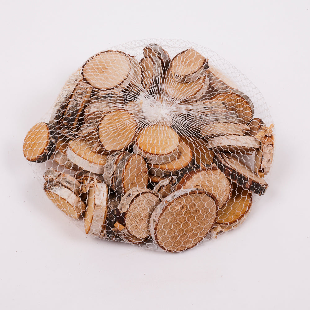 Silver Birch Slices, Natural, 2-6cm, bag x 250g