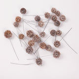 Sweetgum Pods, Whitewashed, on Wire, Pack x 25