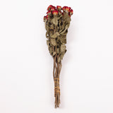 Roses, Spray, Dried, Natural Red, x 8 stems