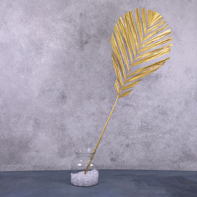 Palm Fan Stem, Gold, 118x38cm, Artificial