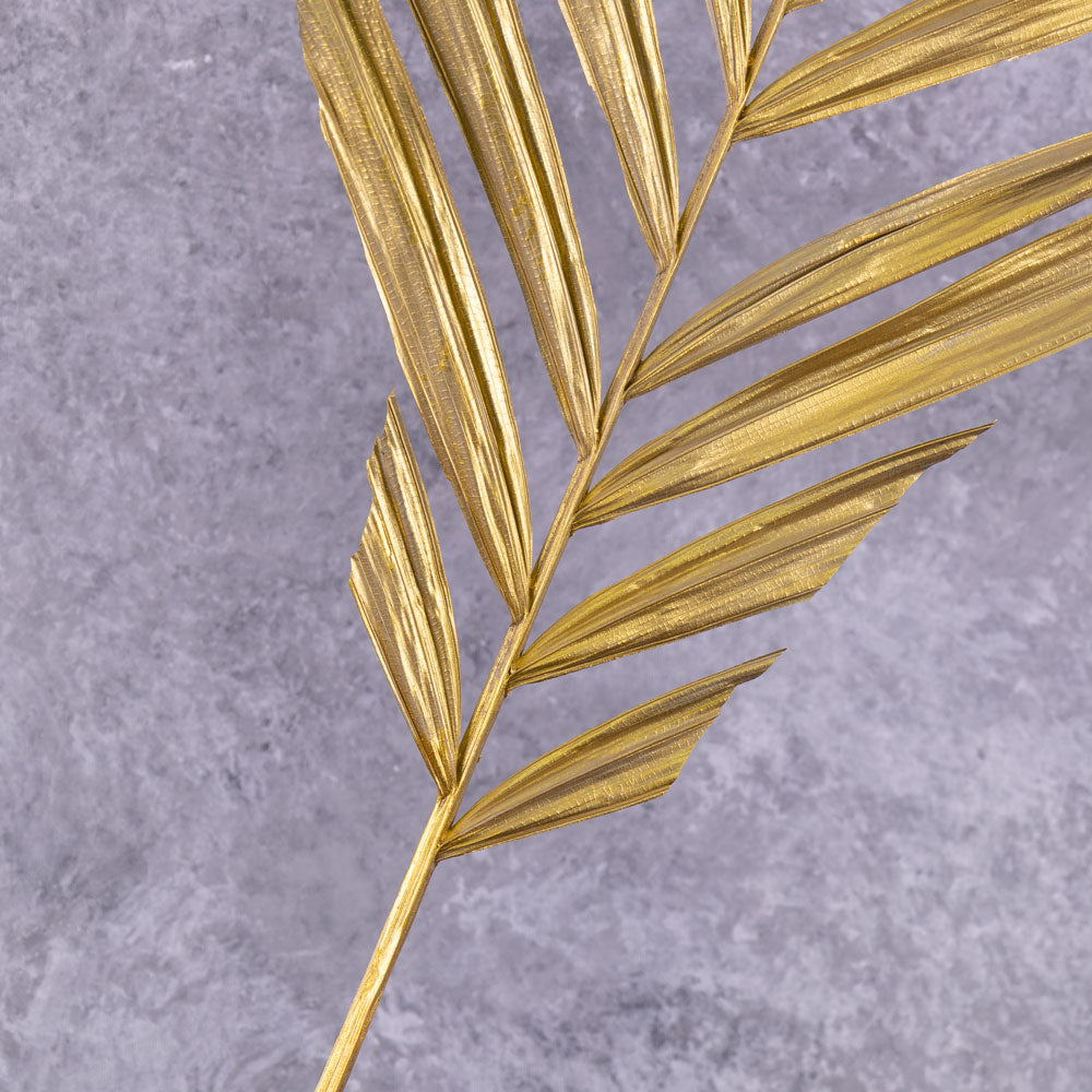 Palm Fan Stem, Gold, 118x38cm, Artificial