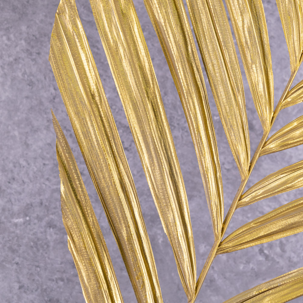 Palm Fan Stem, Gold, 118x38cm, Artificial
