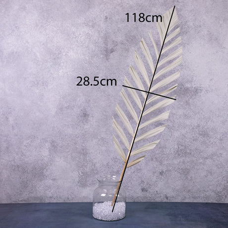 Palm Stem, Silver, 118x28cm, Artificial