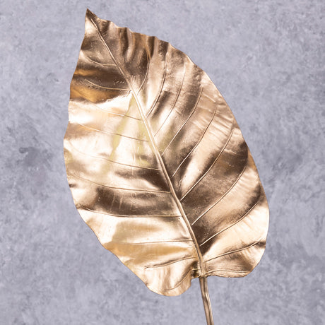 Hosta Leaf, Metallic Gold, 71cm, Artificial