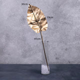 Hosta Leaf, Metallic Gold, 71cm, Artificial