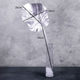 Monstera Leaf XL, Metallic Silver, 80cm, Artificial