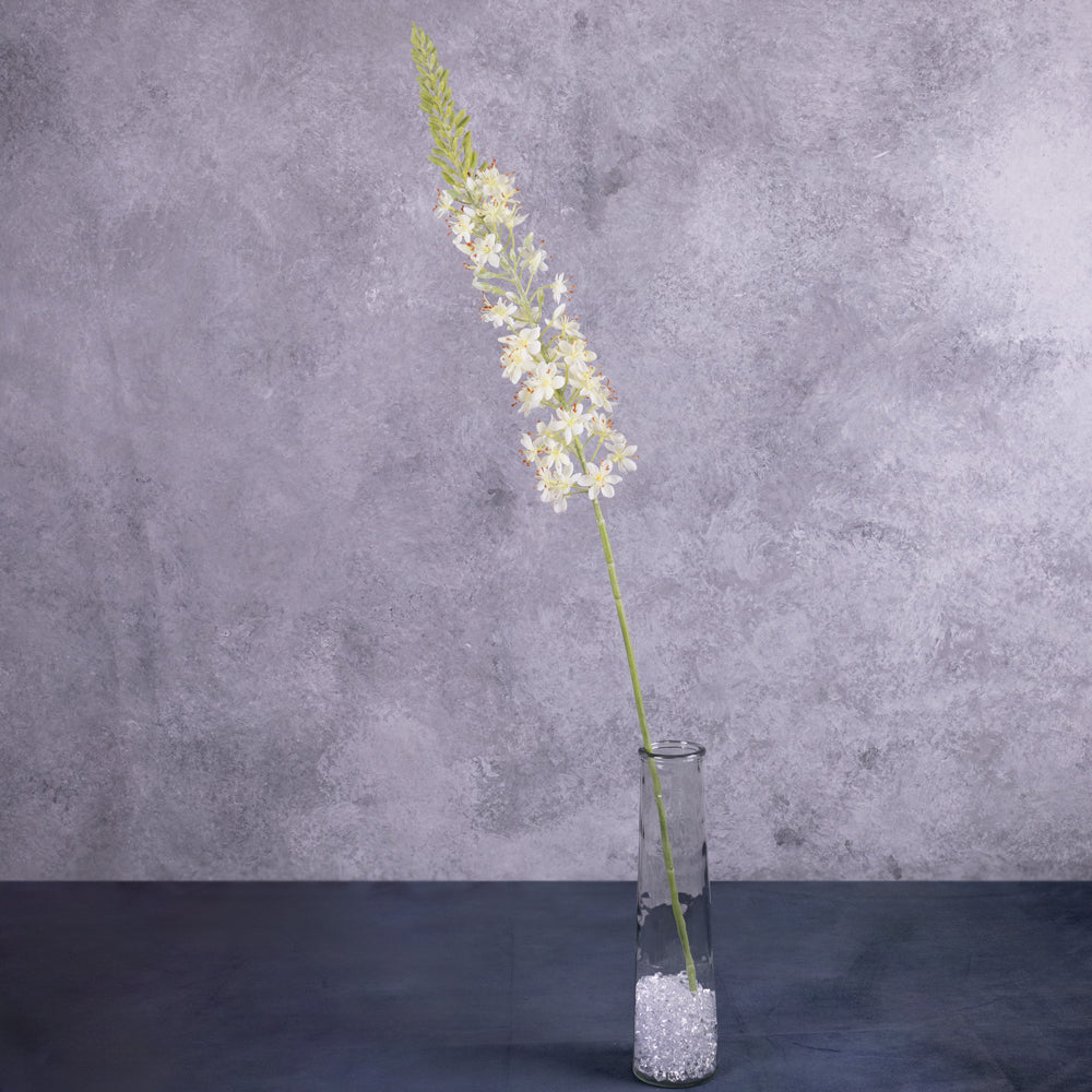 Faux Eremurus, Foxtail Lily, White, 106cm