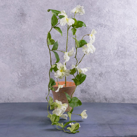 Petunia Garland, White, 132cm