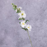 Faux Hollyhock, Spring Dream, White, 87cm