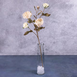 Rose Branch, Edith, Ivory Pink Splash, 76cm, Faux