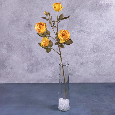 Rose Branch, Edith, Rich Marigold Yellow, 76cm, Faux