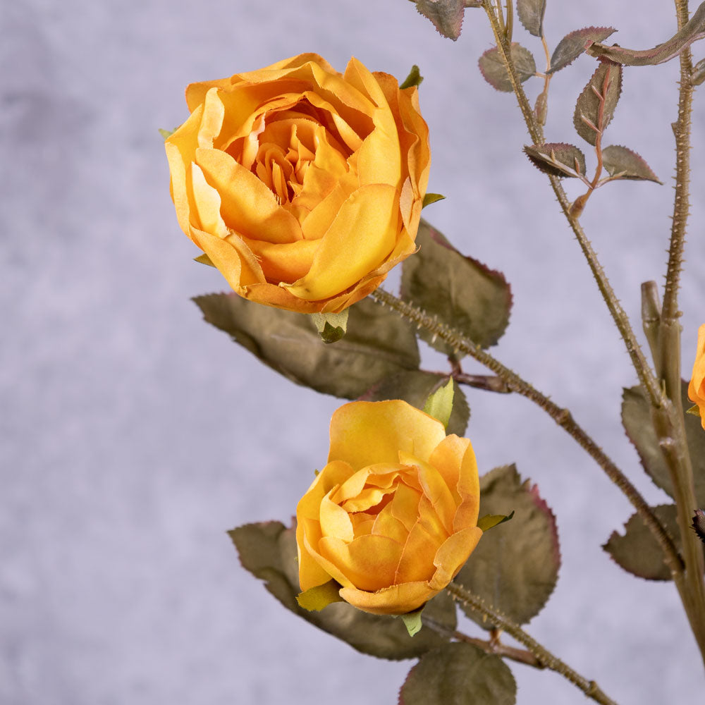 Rose Branch, Edith, Rich Marigold Yellow, 76cm, Faux