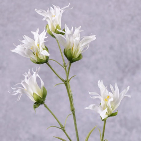 A faux cream dianthus stem with several flower heads