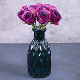 Rose, Dark Purple, 9 Stem Faux Bunch