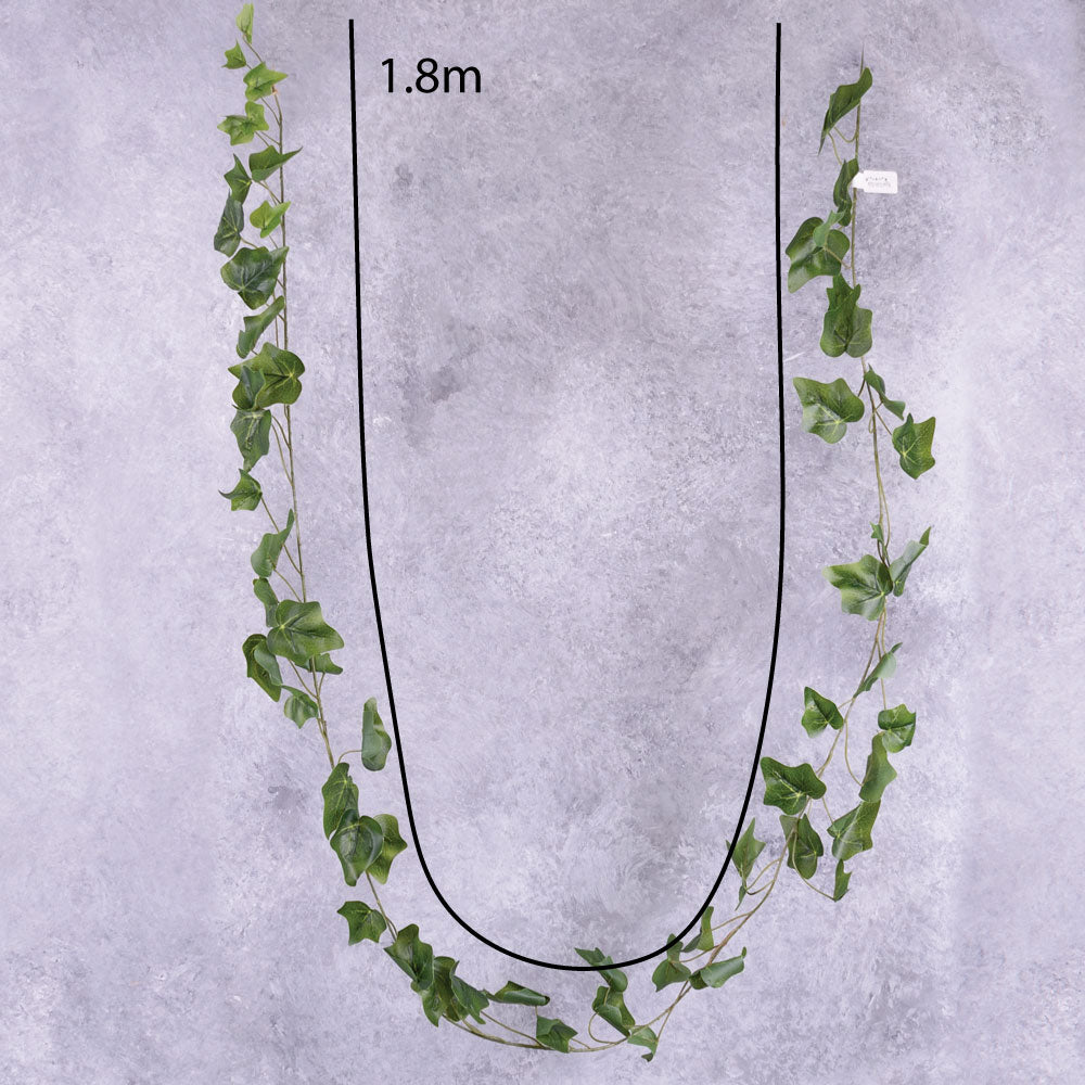 Artificial English Ivy (hedera helix) Garland, Green, 1.8m