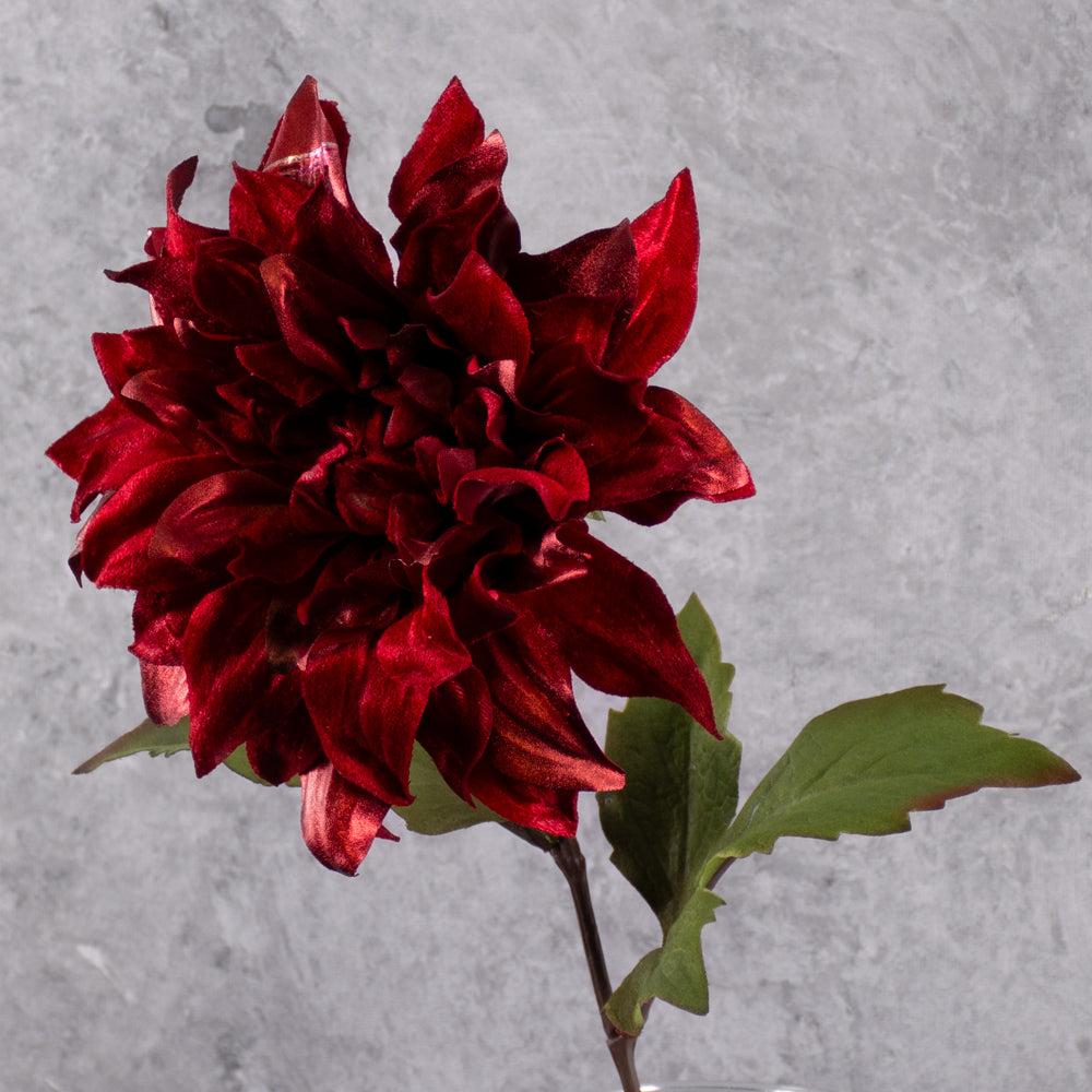 Dahlia, Glamour, Artificial, Red, 60cm Atlas Flowers